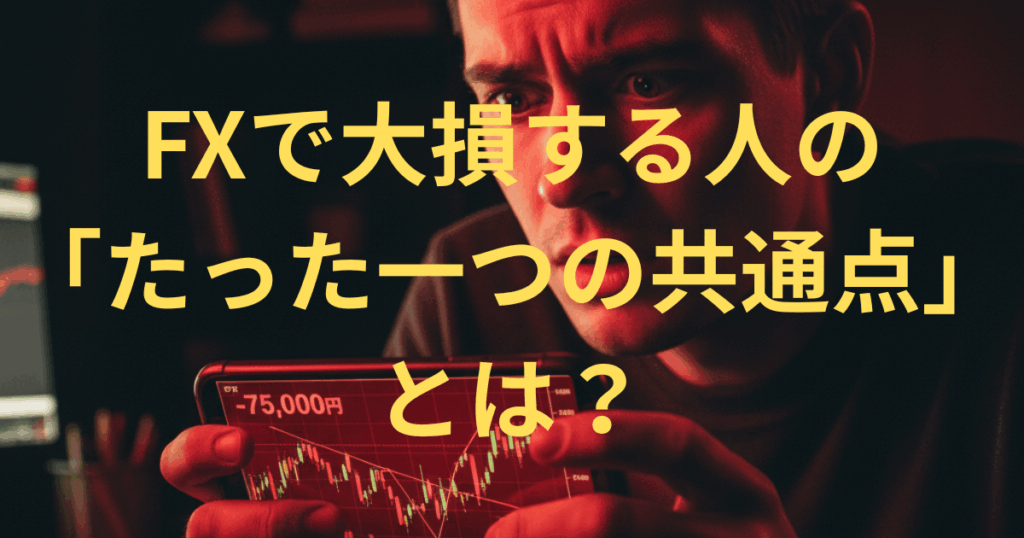 FXで大損する人の「たった一つの共通点」とは?